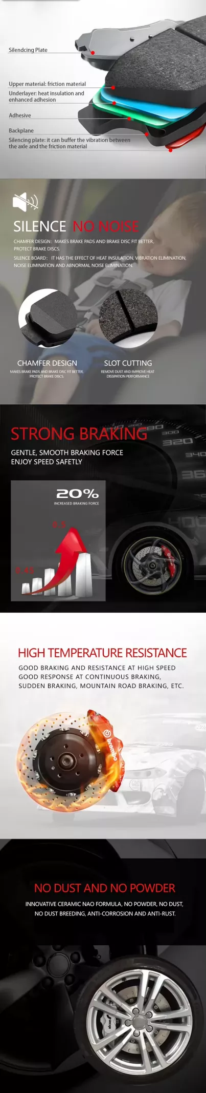 D772 Ceramic Brake Pad for Toyota